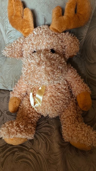 Мягкая игрушка Лось под ёлку плюшевая игрушка олень лось