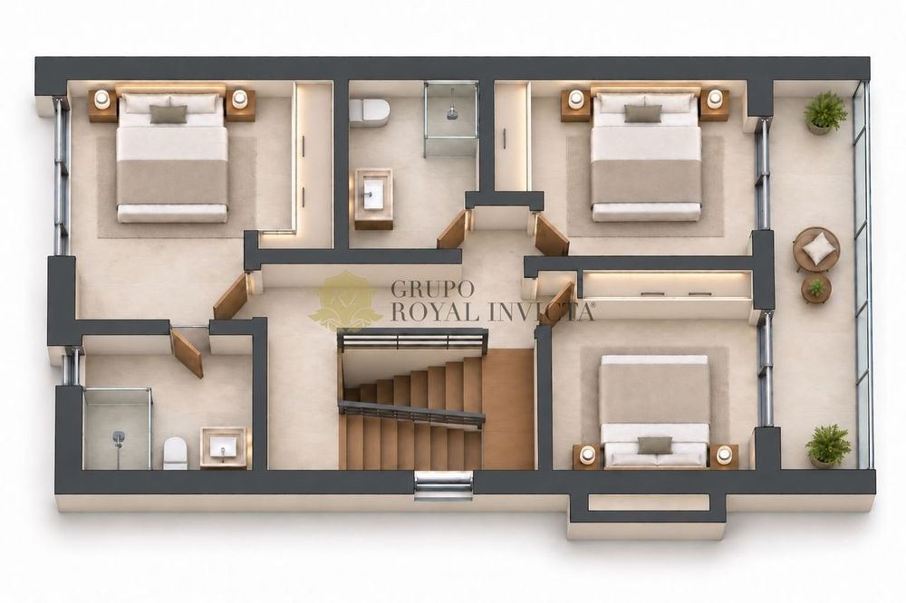 Moradia geminada V3 Superior em construção na Trofa