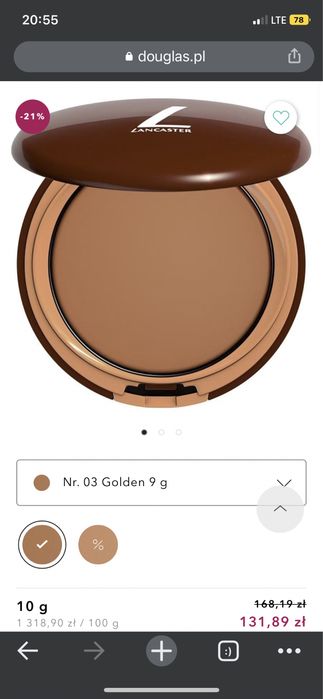 Lancaster Sun Compact Powder SPF 30 odcień 03