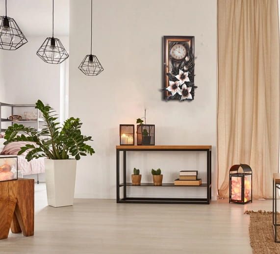 Obraz + zegar ze skóry - rękodzieło na prezent + GRAWER