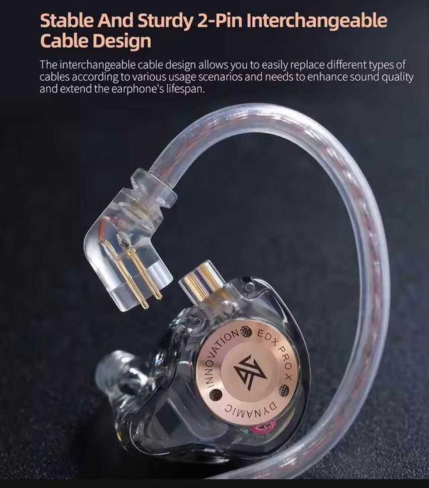 Auriculares para Gamers/Audiófilos, KZ EDX PRO X, AltaQualidade, Novos