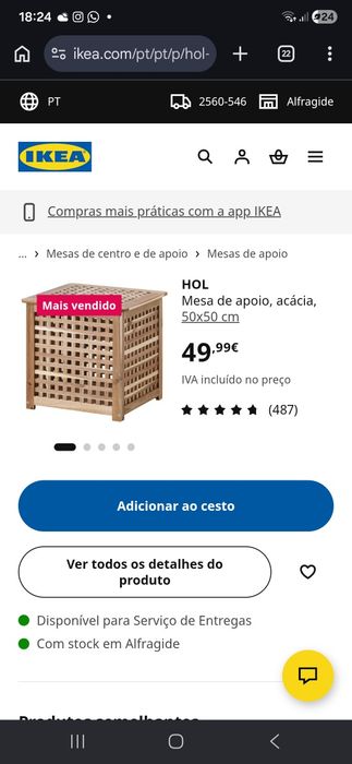 Cubo de madeira ikea