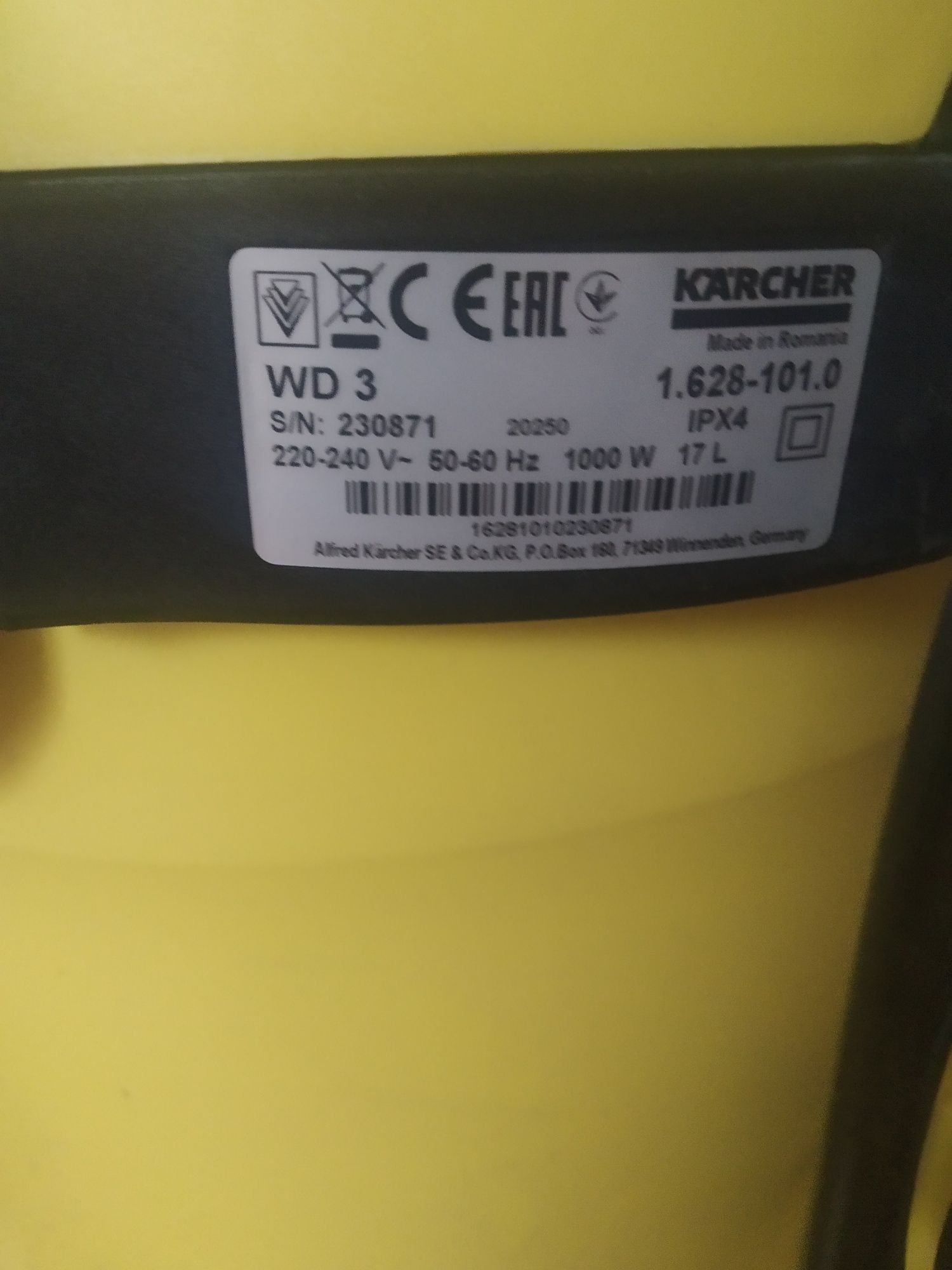 Промышленный пылесос Karcher: 3 000 грн. - Пылесосы Запорожье на Olx
