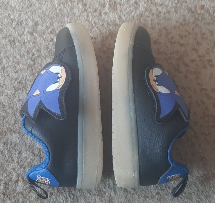 Buty chłopięce adidasy sportowe rzepa świecące granatowe Sonic 26 H&M