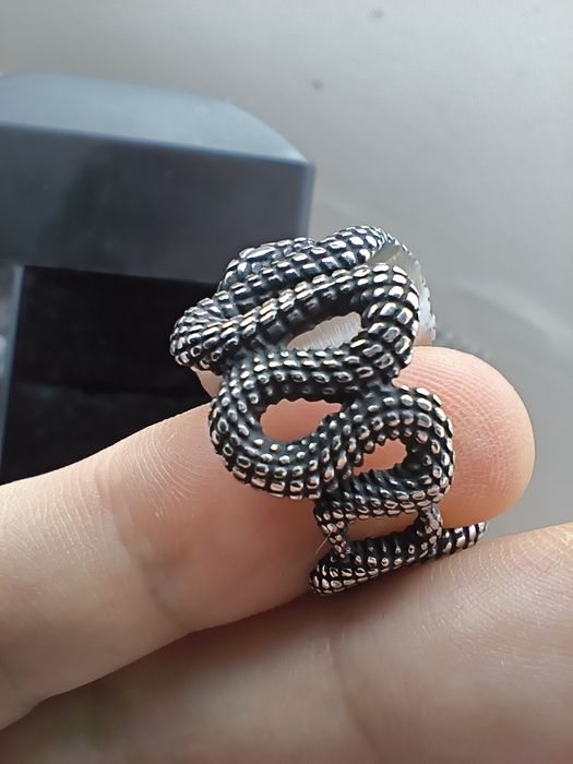 Anel em aço inoxidável Snake Eyes Novo