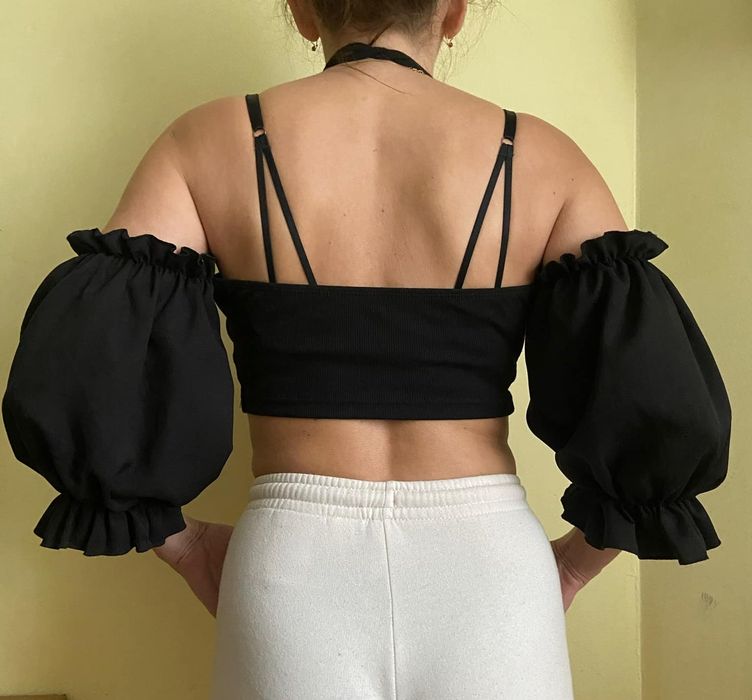 Czarna bluzka, top, na dyskotekę imprezę, xs