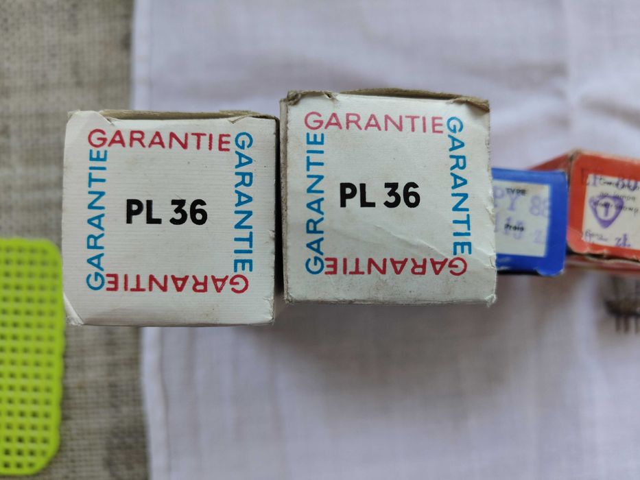 Lampy elektronowe PL 36, PY 88, EF 80, PCL 82, EF 80, EY 86