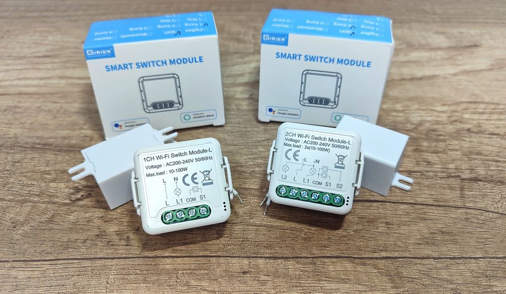 Wi-Fi реле GIRIER Tuya, умный выключатель без нуля