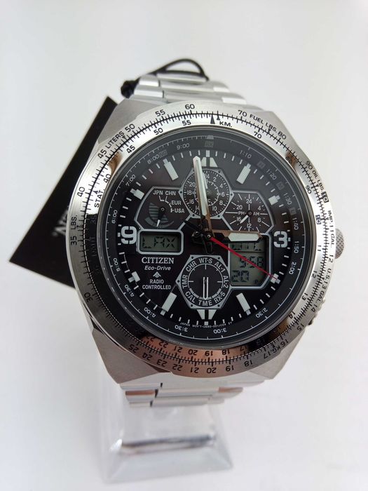Часы Citizen Skyhawk A-T JY8120-58E радиоконтроль, вечник, солнечная батарея, сапфир