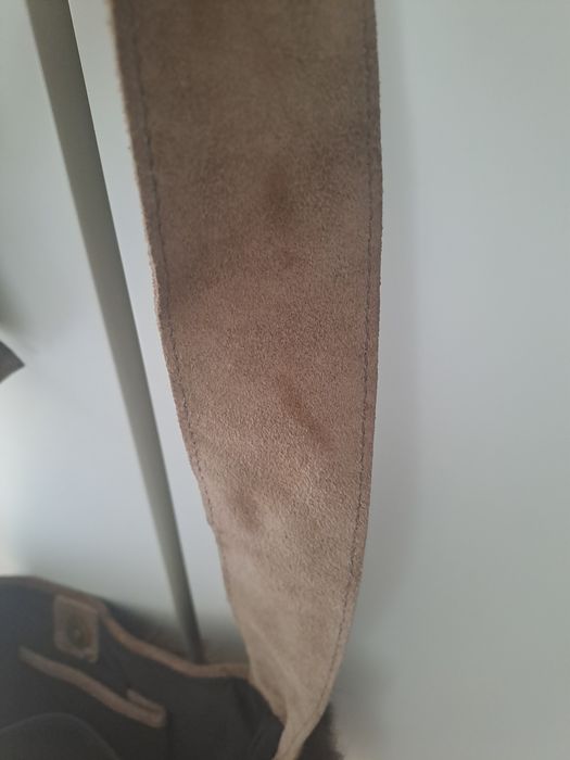 Mala ombro vintage com pêlo verdadeiro