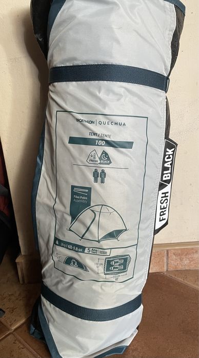 Namiot 2-os. Quechua MH100 FRESH & BLACK – Jak nowy!