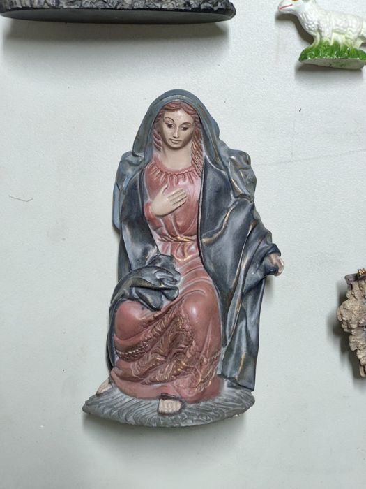 Conjunto de peças de presépio antigo
