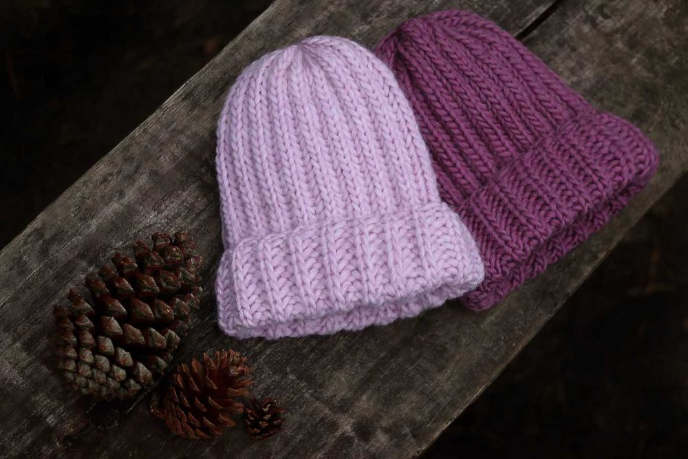 Jesienne  zimowe grube ciepłe czapki  beanie rękodzieło handmade