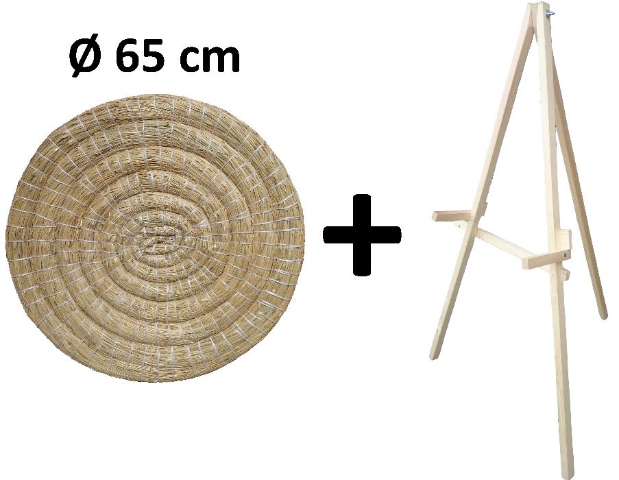Mata łucznicza słomiana Ø 65 cm ze stojakiem (trójnóg)