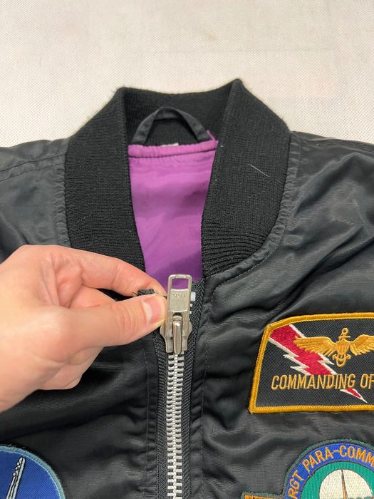 Bomber Jacket MA 1 army military vintage 90’s fly’ers patch YKK kurtka