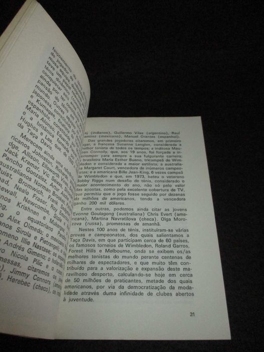 Livro História do Lawn-Tennis Fonseca Vaz