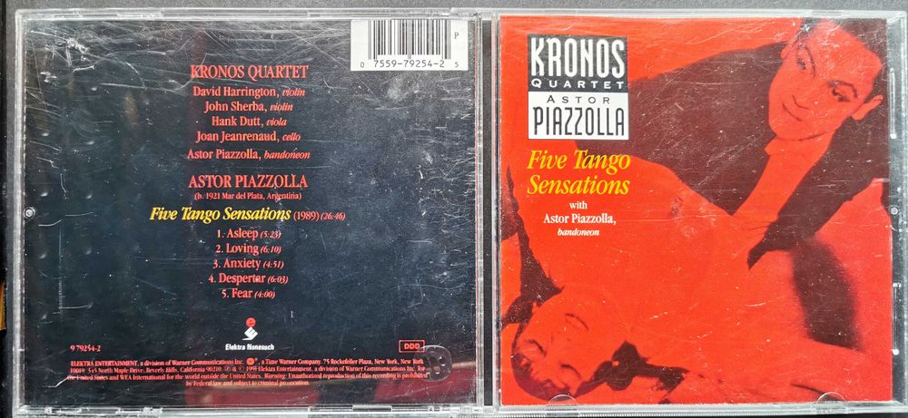 CD Kronos Quartet Astor Piazzolla Five Tango Sensations