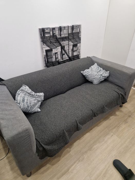Sofá Ikea Klippan 2 ligares cinzento - quase novo