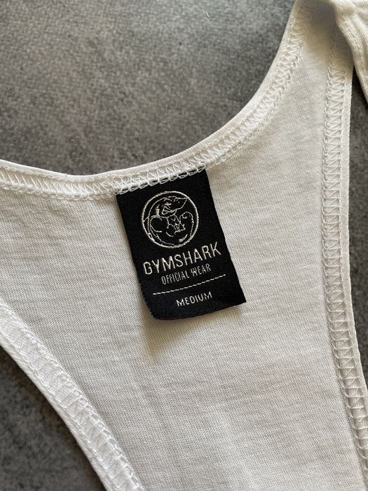 Майка Gymshark белая мужская оригинал