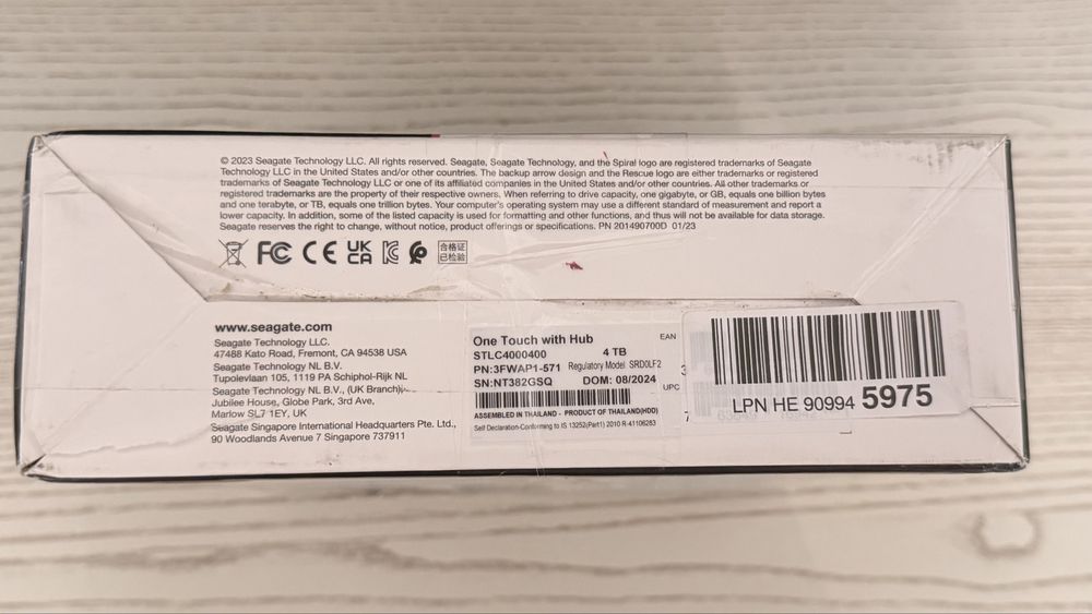 Seagate One Touch Hub 4TB STLC4000400 зовнішній HDD USB-C, новий
