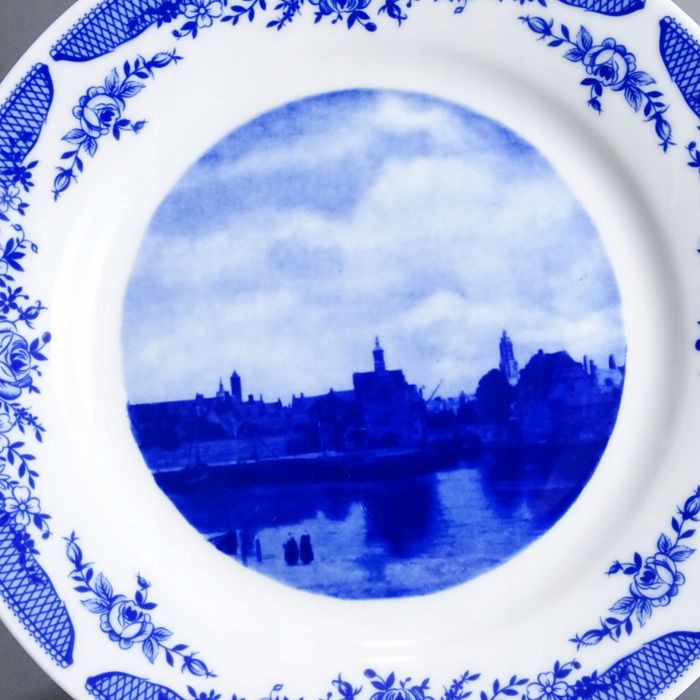 talerz naścienny malarstwo weduta vermeer van delft