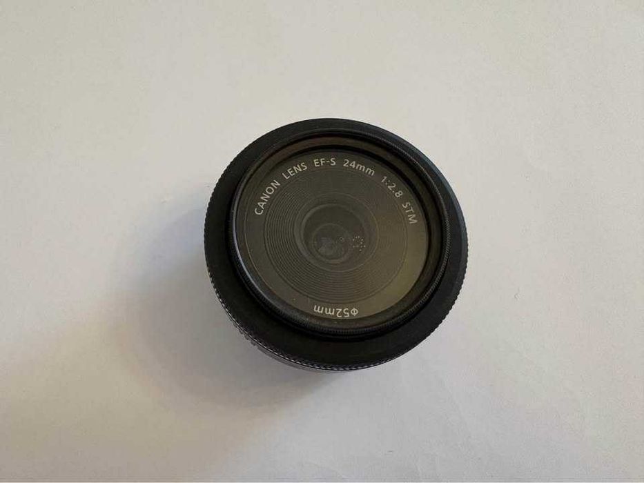 Canon EF-S 24mm f/2.8 STM (pancake) | Excelente estado, com filtro UV
