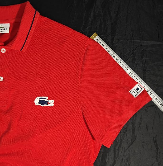 Чоловіче поло Lacoste Regular Fit, червоне, розмір 5 / L(йде на М)