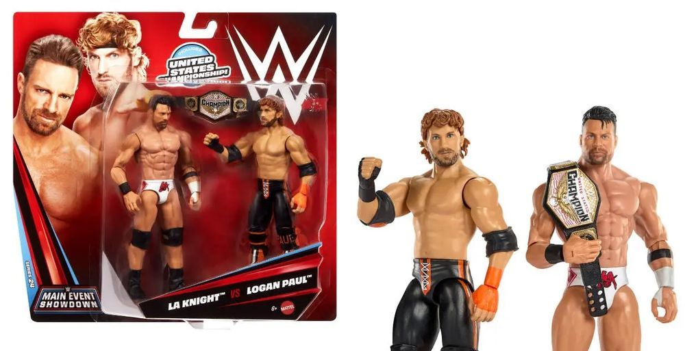 Wwe Main Event Showdown La Knight Vs Logan Paul Figurki 2-pak Jhj55 Wb4. Mattel