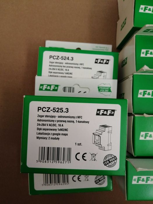 Zegar PCZ-525.3 Astronomiczny NFC sterujący 1-kanałowy 524.3  526.3