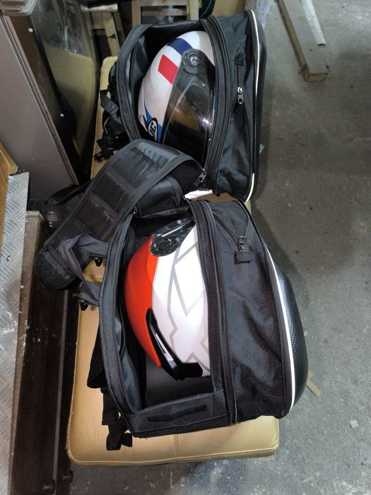 Alforges novos espanciveis para dois capacetes ou algo mais