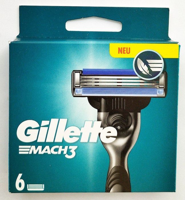 Gillette Mach3 леза для гоління 6 штук упаковка  Оригінал