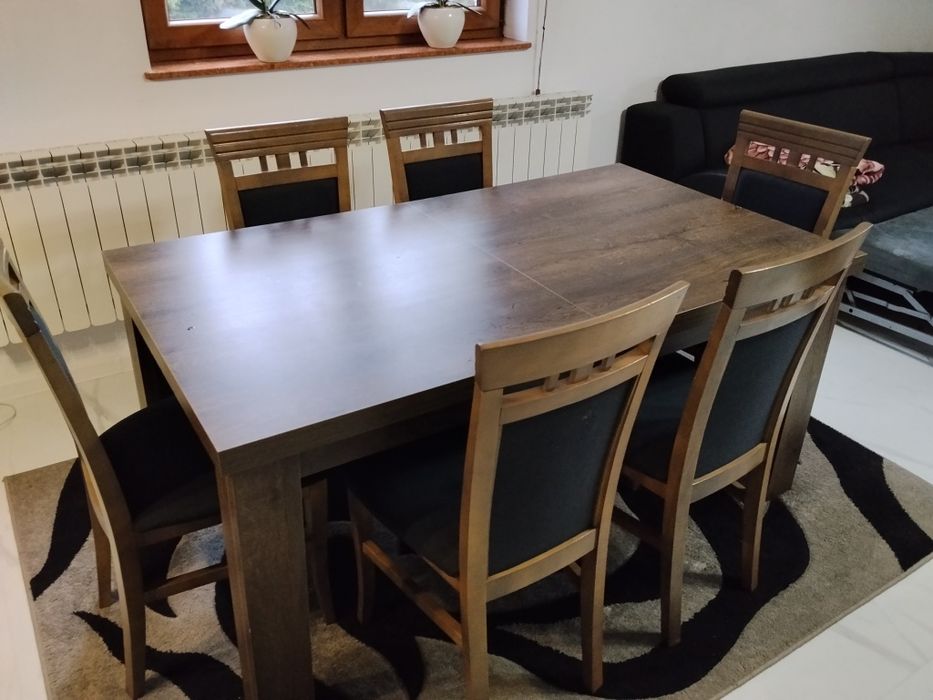 Meble do salonu stół 6 krzeseł