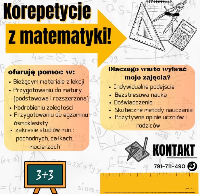 Korepetycje z matematyki #skutecznie #bezstresowo #indywidualnie