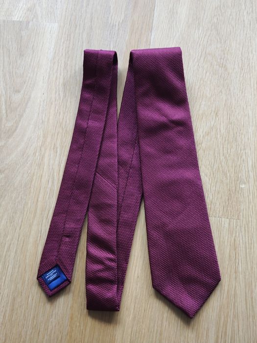 Nowy krawat bordowy Charles Tyrwhitt jedwabny krawat jedwab