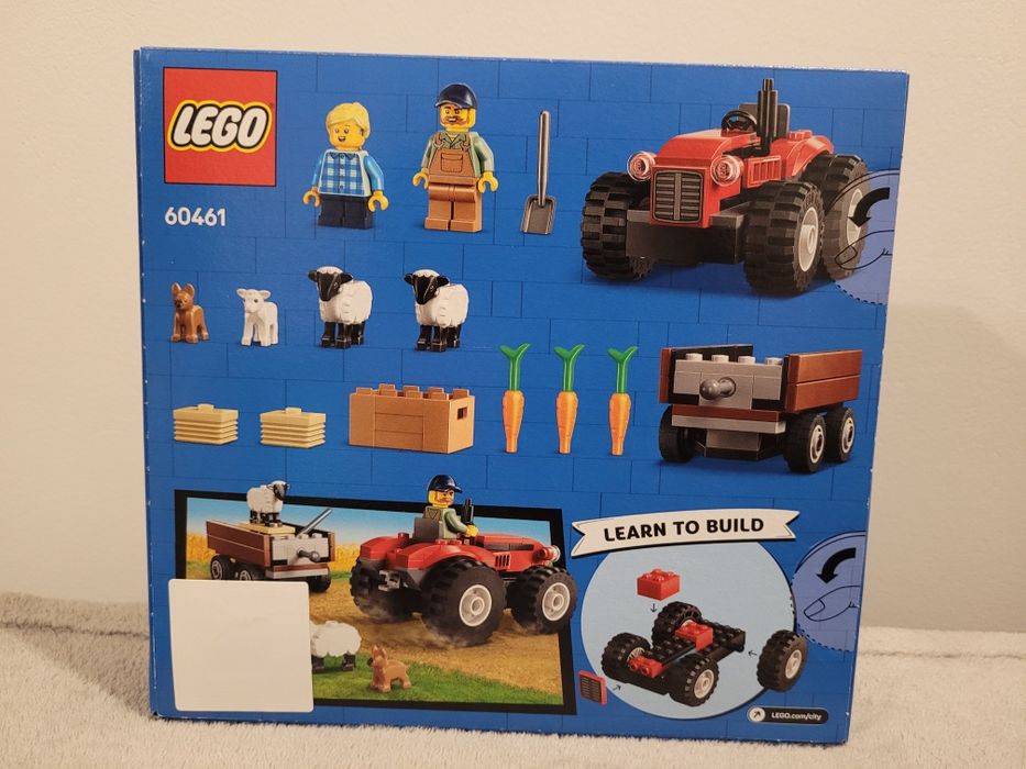 LEGO City 60461 Czerwony traktor z przyczepą i owcą