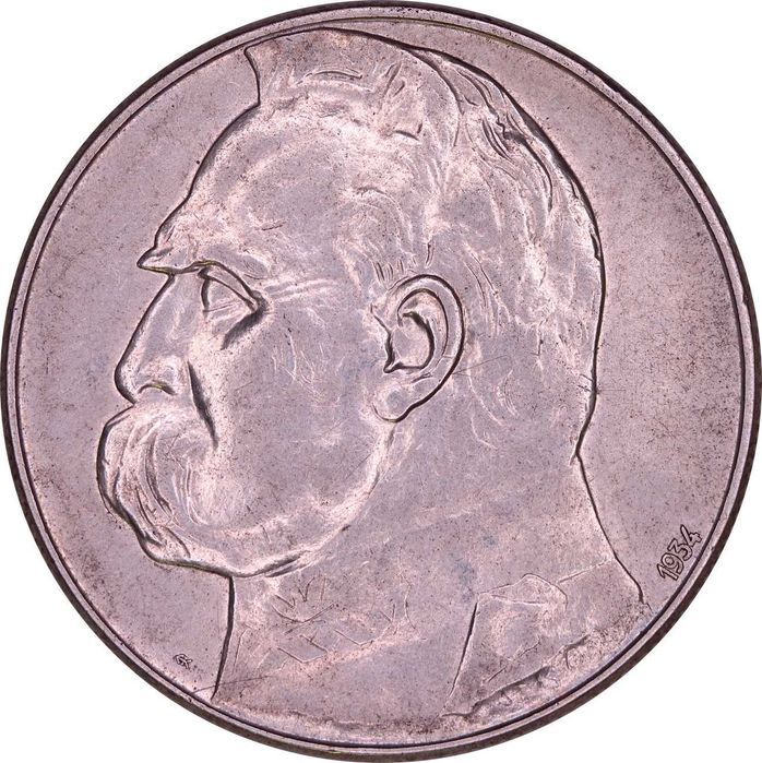 Monety 2 RP np: Romuald Traugutt, Bronisław Piłsudski, Żaglowiec