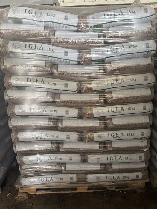 Pellet sosnowy iglasty Igla a1 dostawa auto z winda paleciak elektryczny