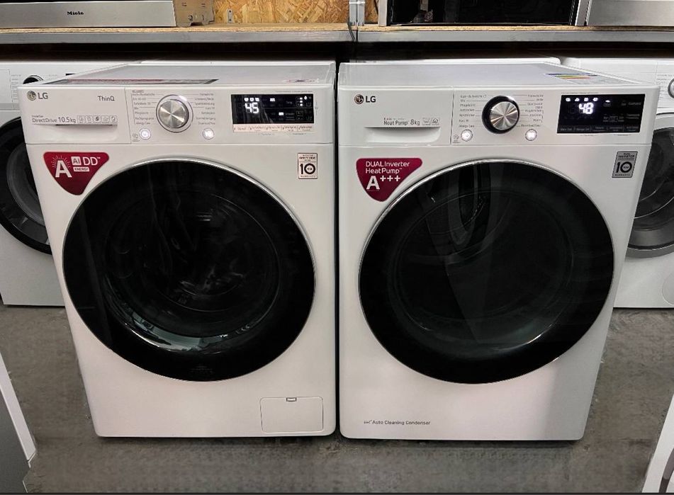 Крутий комплект LG пральна та сушильна машина з тепловим насосом