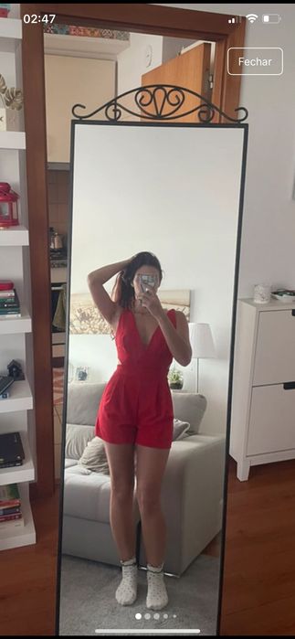 Macaco calção curto  vermelho