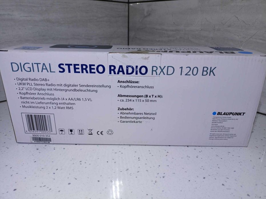 DIGITAL STEREO RADIO cyfrowe RXD 120 BK Blaupunkt
