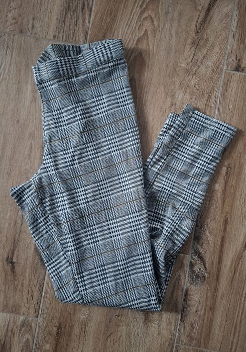 Spodnie damskie cygaretki w kratę kratkę z wysokim stanem Esmara 42/XL