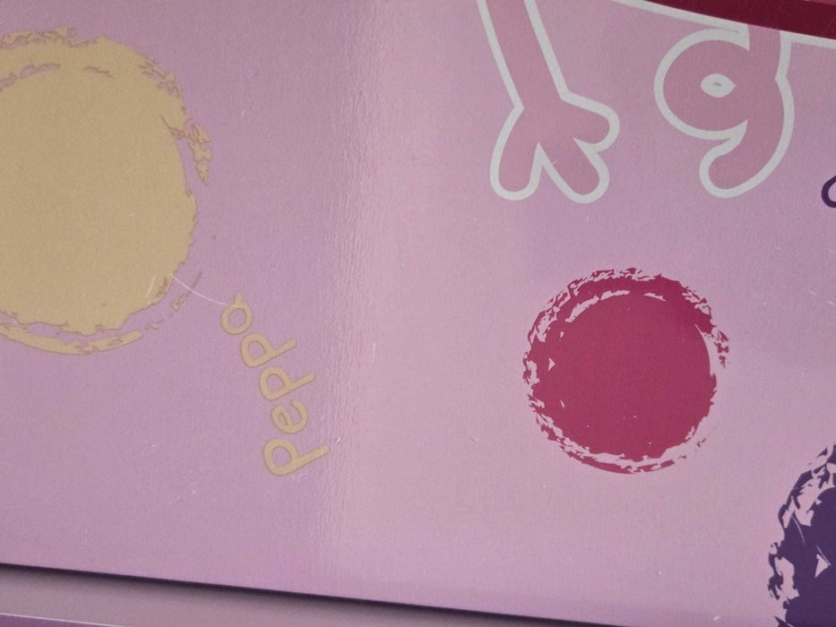 Bau de madeira rosa Peppa Pig