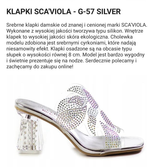 Obuwie silikonowe klapki Scaviola