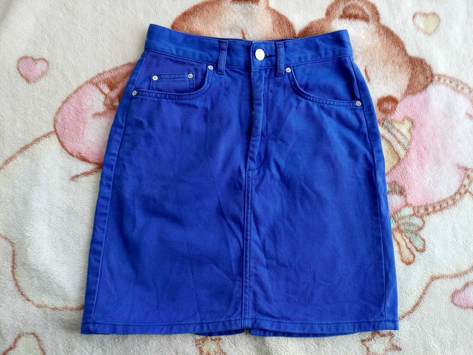 Niebieska chabrowa jeansowa spódnica Pull & Bear 36 jeans jak nowa