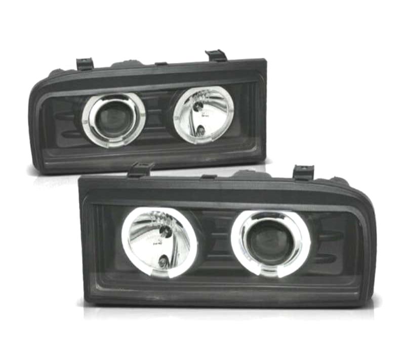 FARÓIS ANGEL EYES CCFL VOLKSWAGEN VW CORRADO 88-95 FUNDO PRETO