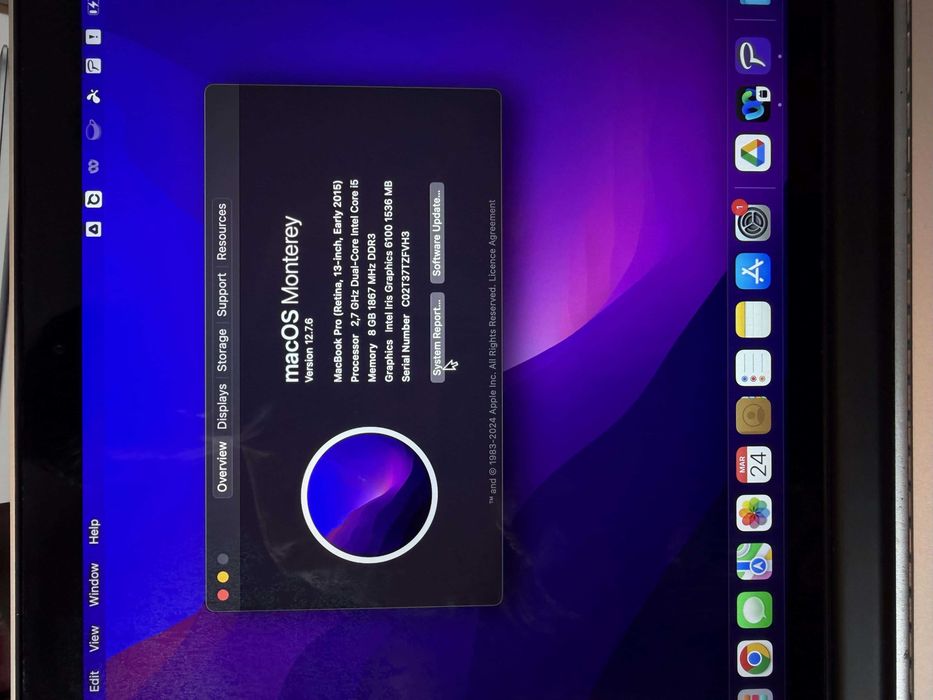 MacBook Pro 13” Retina Early 2015 · i5 · 8GB · Caixa Original
