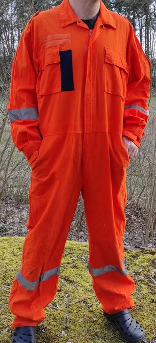 Kombinezon workman pomarańczowy odblaski XXXL bawełna