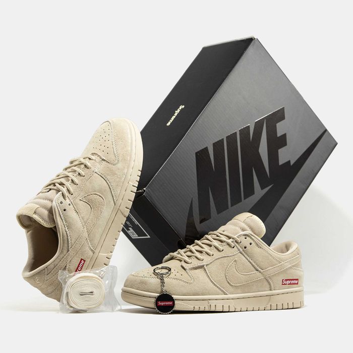 Кросівки Nike SB Dunk Low x Supreme Beige premium