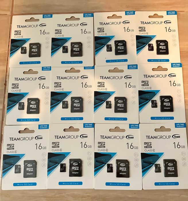 Карти пам’яті Team Group 16 GB microSD Class  4 + SD Adapter | 70шт |
