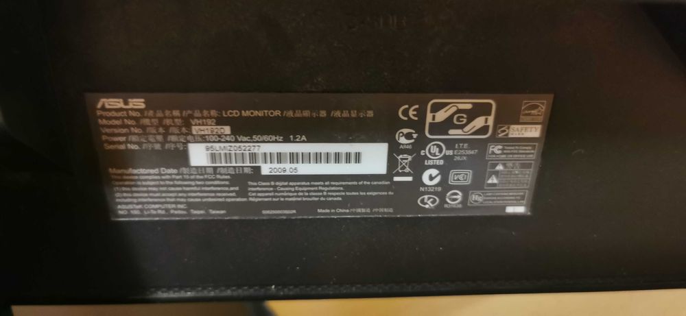 Monitor LCD ASUS VH192